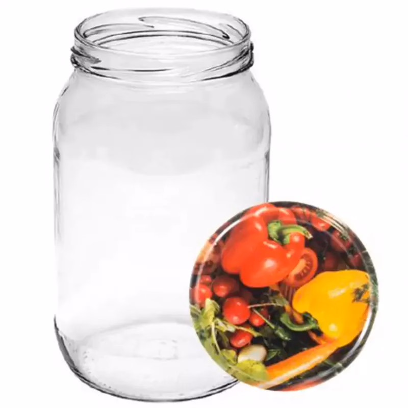 Zavárací pohár s viečkom 900 ml 8 ks