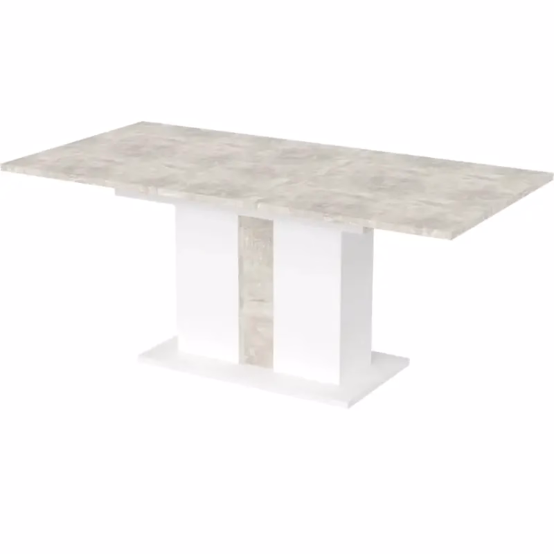 Rozkladací stôl Grays 134/174x90 cm betón/biela