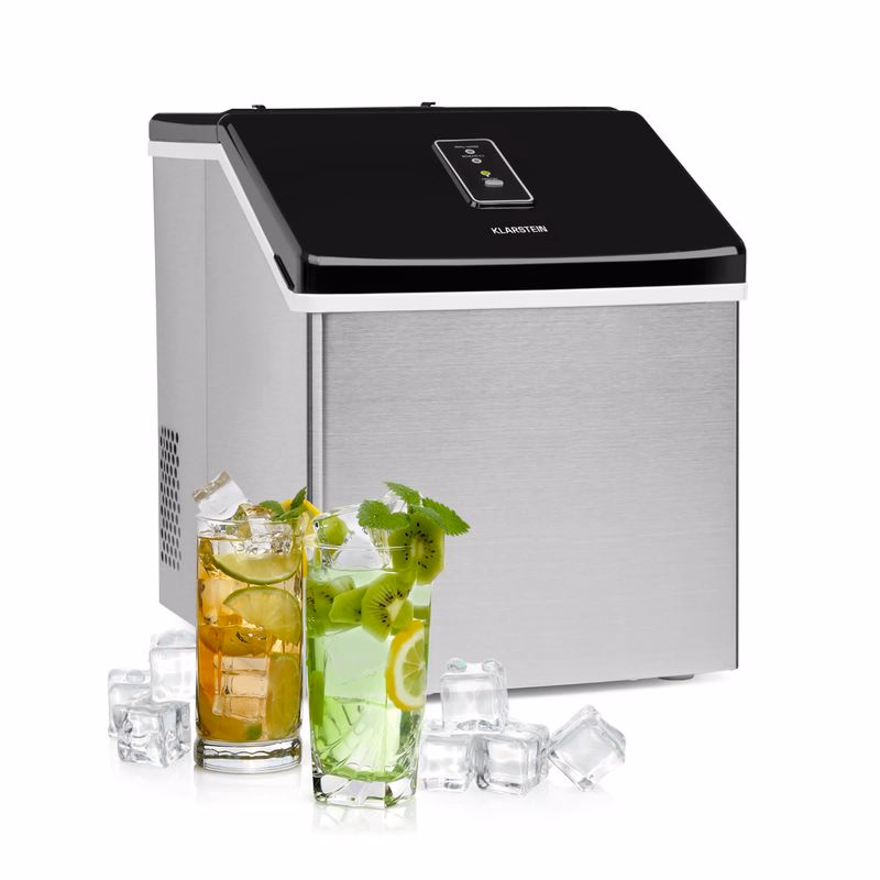 Klarstein Clearcube, výrobník ľadu, 13 kg/24 h, nehrdzavejúca oceľ, čierny