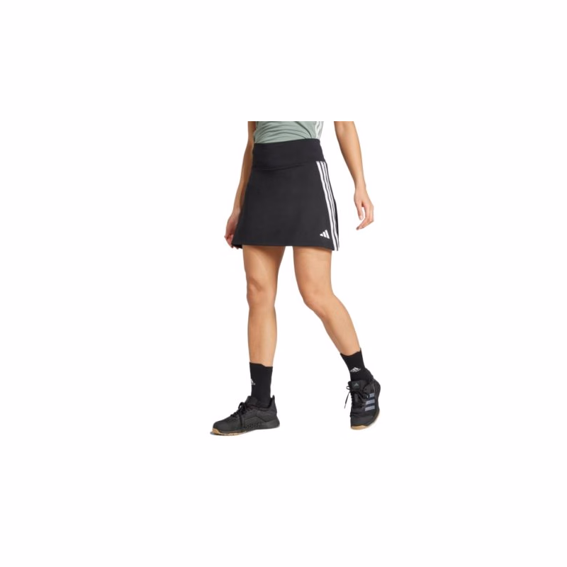 Dámska tréningová sukňa ADIDAS WE 3S SKORT BLACK WHITE