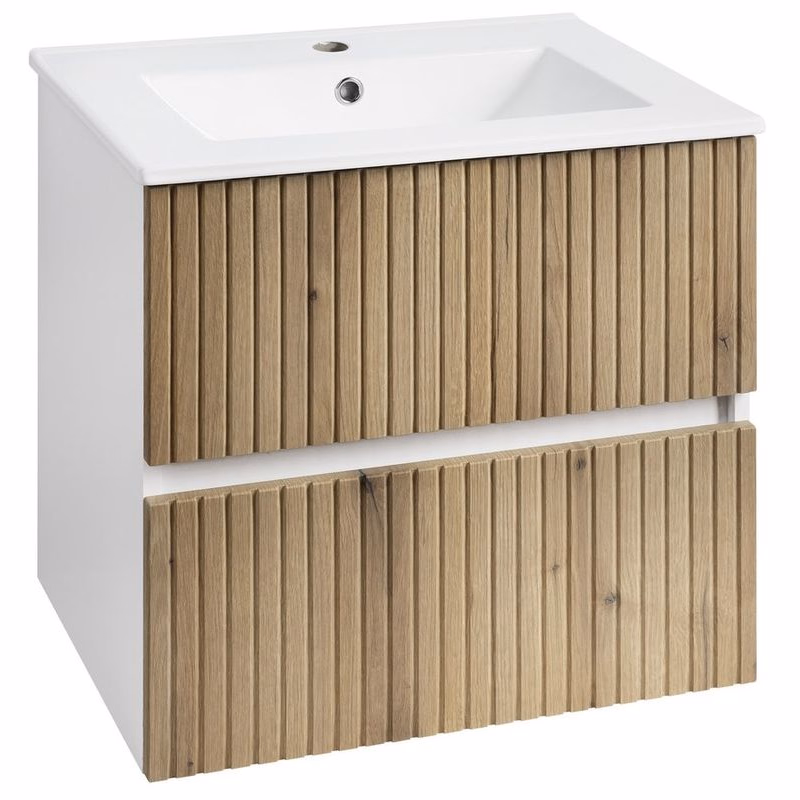 AQUALINE - PANEDA STRIP umývadlová skrinka 59,5x55x45,2cm, dub emporio PN360