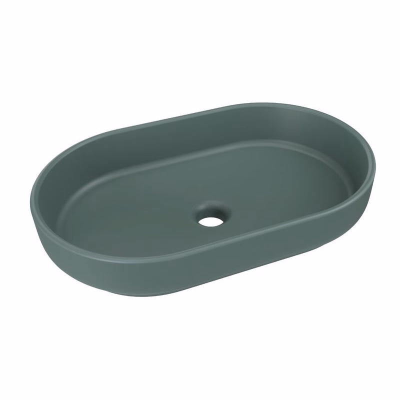 ArtCom Keramické umývadlo RIVER 2 E-6594 | zelený mat 55 x 35 cm