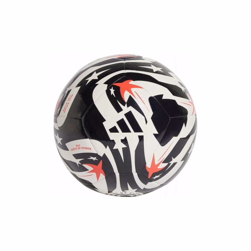 Futbalová lopta ADIDAS FCWC CLB WHITE BLACK LUCRED