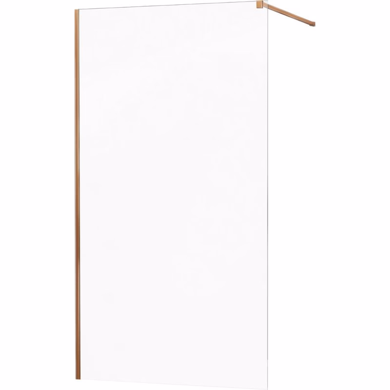 MEXEN/S - KIOTO Sprchová zástena WALK-IN 80x200 cm 8 mm, ružové zlato, transparent 800-080-101-60-00