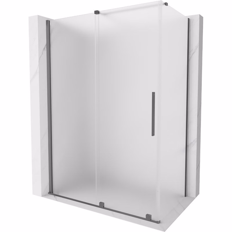 MEXEN/S - Velár sprchovací kút, posuvné dvere 160 x 90, dekor, grafit metal 871-160-090-31-95