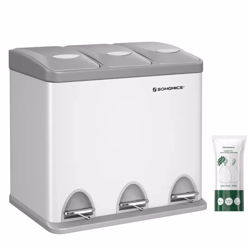Odpadkový kôš 3x8 l biely LTB24WT