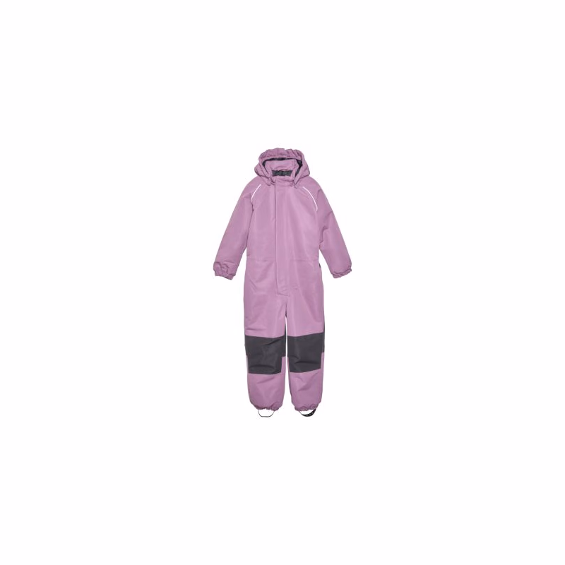 Dievčenský zimný overal COLOR KIDS Coverall W. Contrast, argyle purple