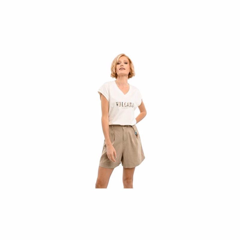 Dámske kraťasy VOLCANO P-ALESS-101-BEIGE