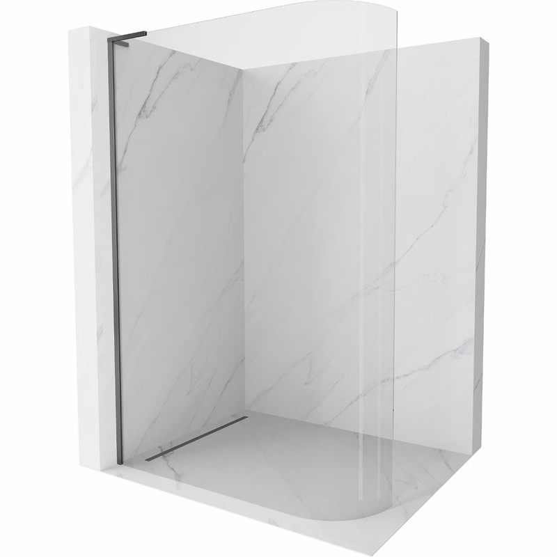 MEXEN/S - KiotoL Sprchová zástena WALK-IN 90 x 200, transparent, grafit metal 800-090-103-95-06