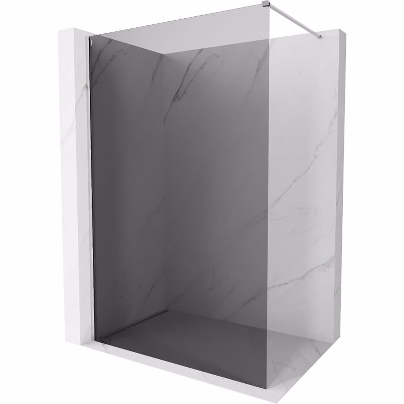MEXEN/S - Kyoto-X Sprchová zástena WALK-IN 80 x 200, grafit 10 mm, chróm 800-080-101-01-40-X