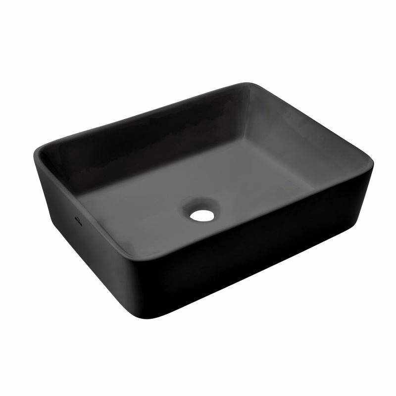 INVENA - Umývadlo na dosku PAROS TREND 48,5 cm, čierna CE-36-005-C