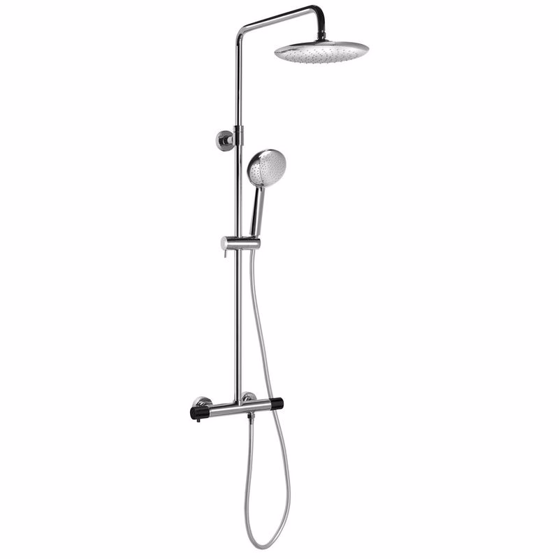 SAPHO - SOLARIS sprchový stĺp s termostatickou batériou, chróm/čierna mat WD139CB