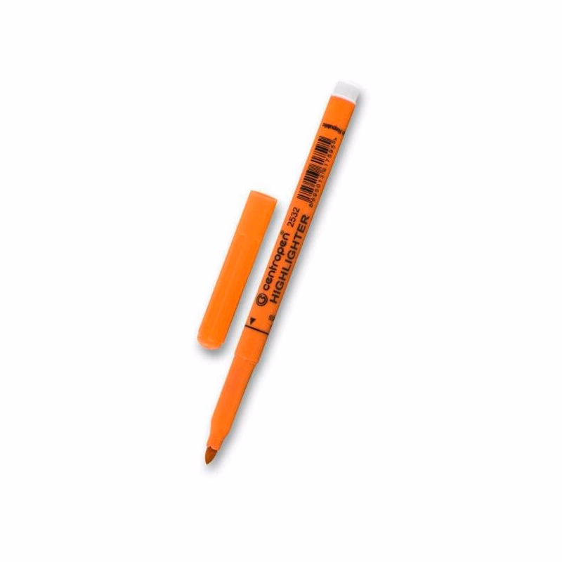 Zvýrazňovač Centropen 2532 oranžový valcový hrot 1,8mm
