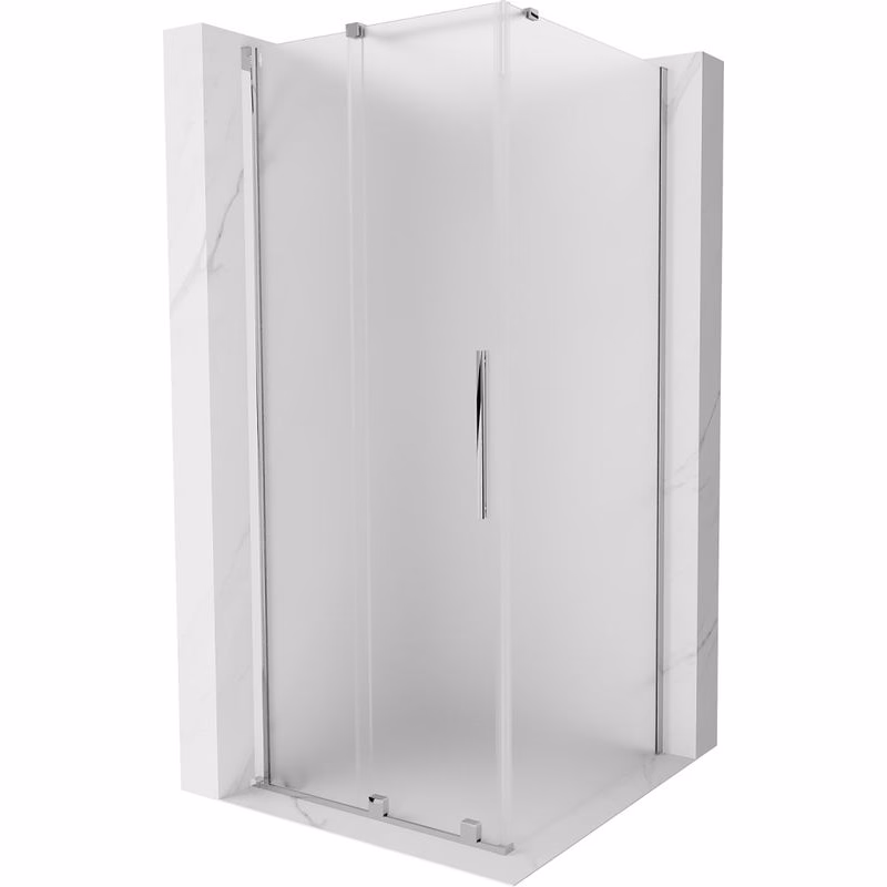MEXEN/S - Velár sprchovací kút, posuvné dvere 120 x 120, dekor, chróm 871-120-120-31-01