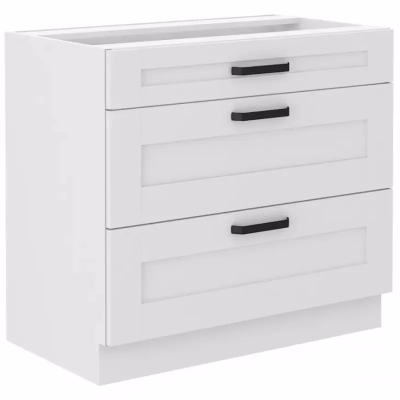 Kuchynská skrinka LUNA biely mat/biely  80d 3s bb