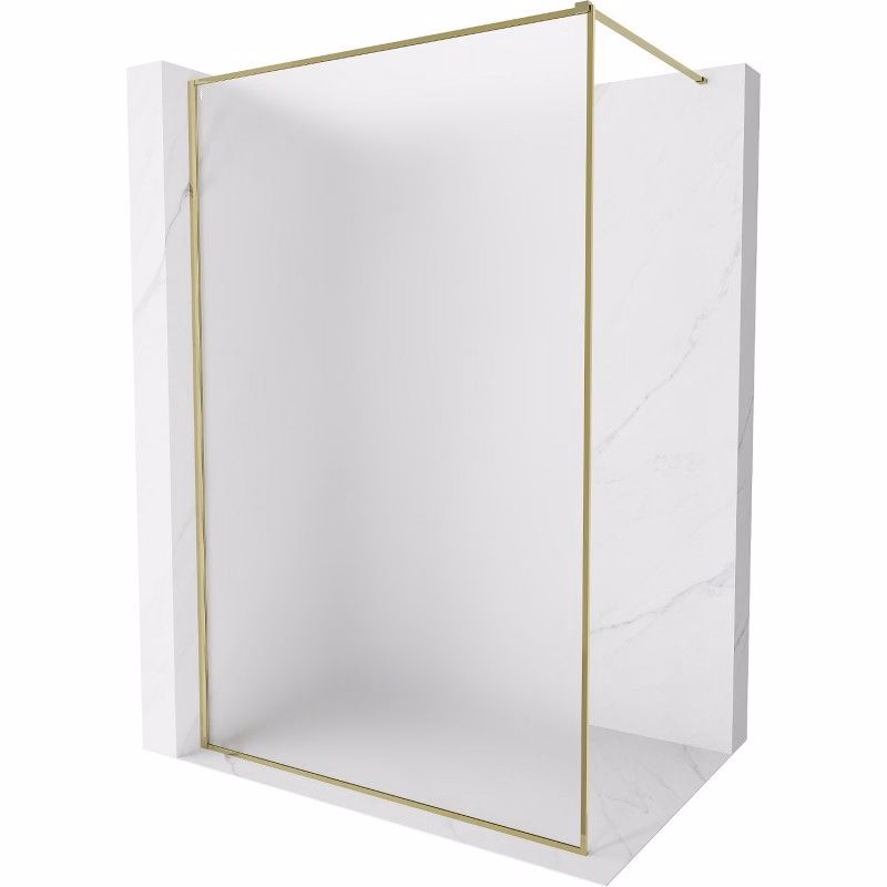 MEXEN/S - Kyoto-XF Sprchová zástena WALK-IN s rámom 70 x 202, dekor 10 mm, zlato 800-070-104-50-30-X