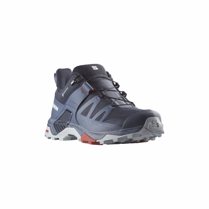 Pánska nízka turistická obuv SALOMON X Ultra 4 GTX carbon bering sea pearl blue