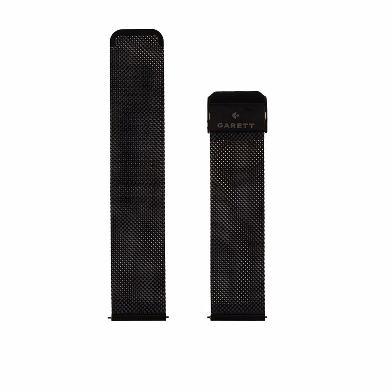 Garett univerzálny remienok 22 mm, čierny kovový, typ Mesh