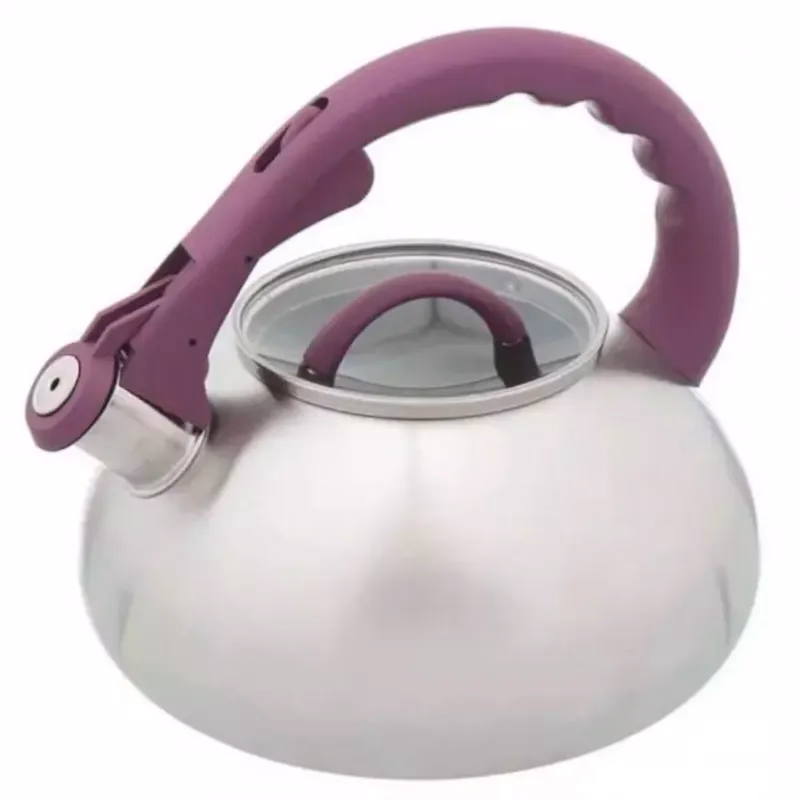 Oceľový čajník so skleneným poklopom 2,8L