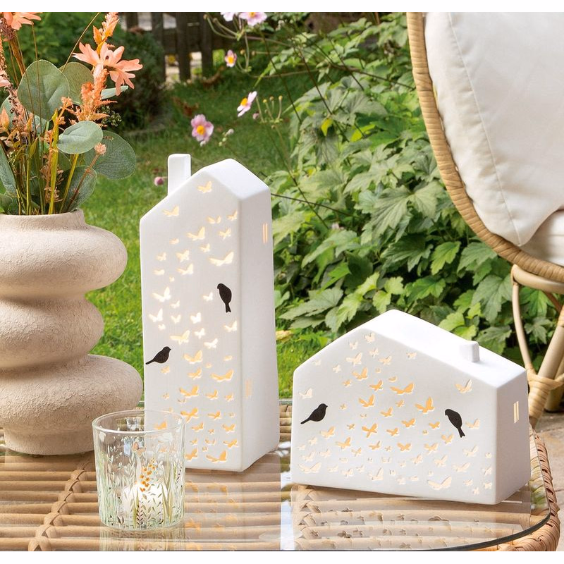 Porcelánová dekoratívna lampa Vogelhaus
