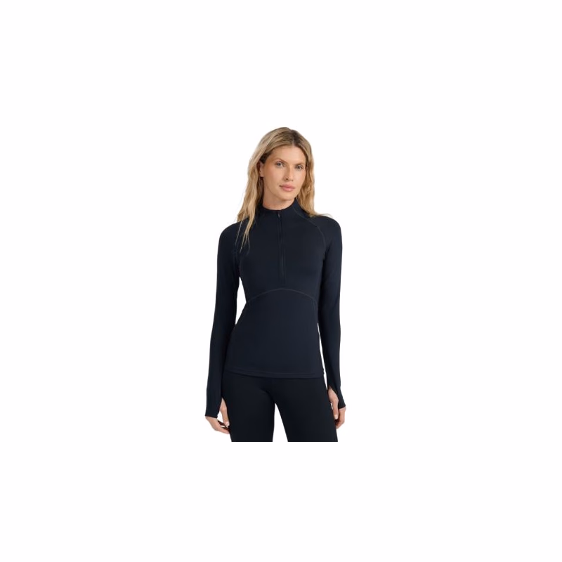 Dámske termo tričko s dlhým rukávom a s polovičným zipsom 4F BRUSHED UNDERWEAR F096-WAW25UBRUF096-20S-DEEP BLACK