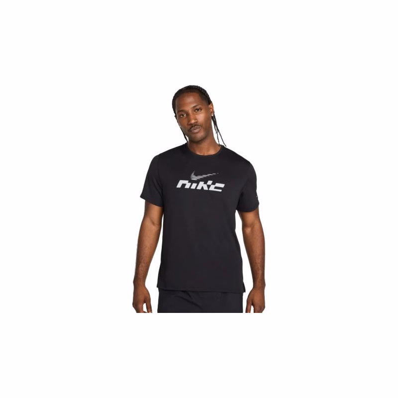 Pánske bežecké tričko s krátkym rukávom NIKE M NK DF UV MILER FLASH SS-010-Black