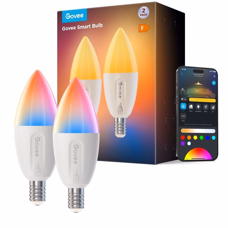 Govee Smart žiarovka RGBWW 5W-50W 450lm E14 Long Life 2ks Matter
