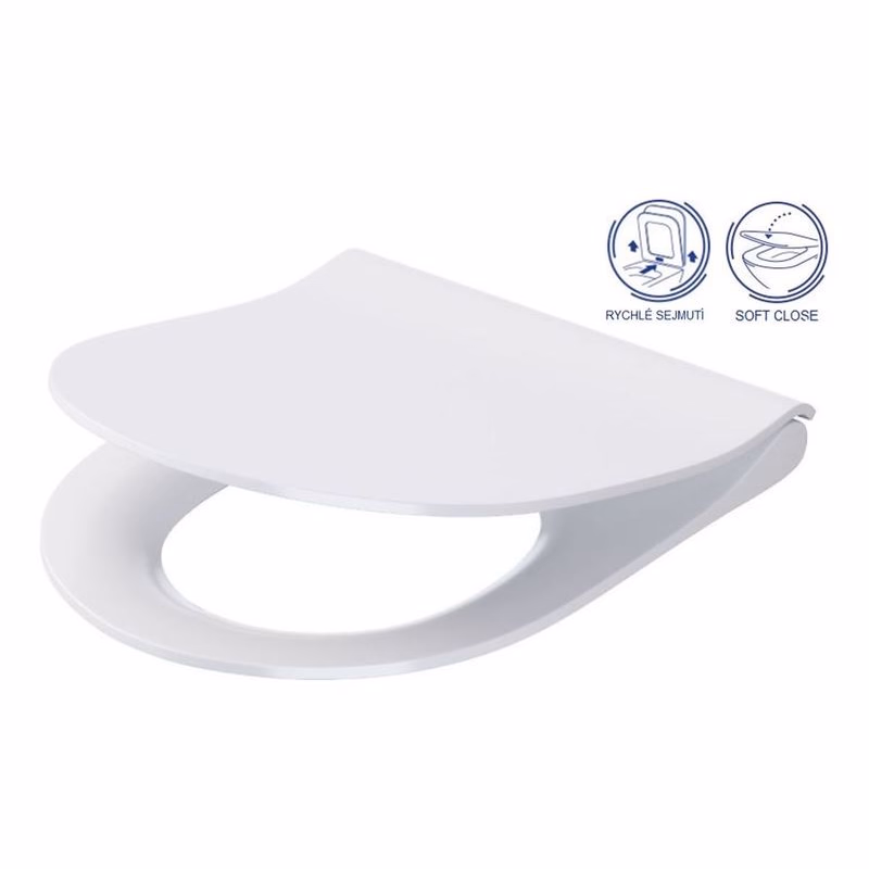 CERSANIT - WC sedátko CITY OVAL SLIM antib. OFF EASY jedno tlačidlo K98-0146