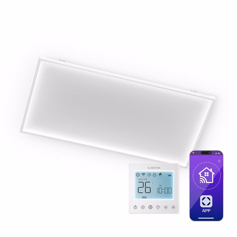Klarstein Wondersky infračervený panel | 770 W | 4 - 8 m² | Minimalistický dizajn | 120 cm x 60 cm