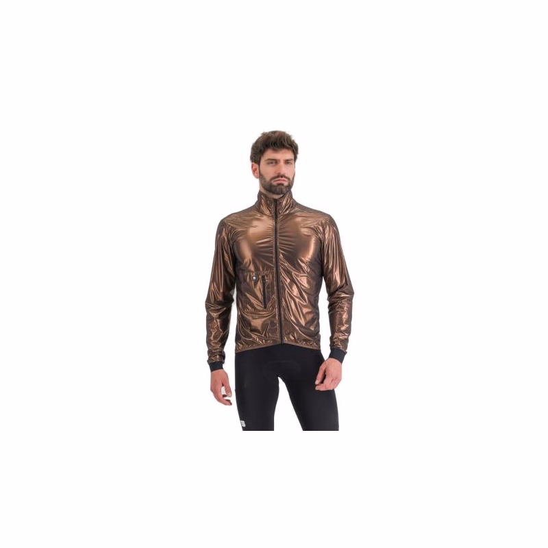 Pánska cyklistická bunda SPORTFUL Giara packable jacket, metal bronze