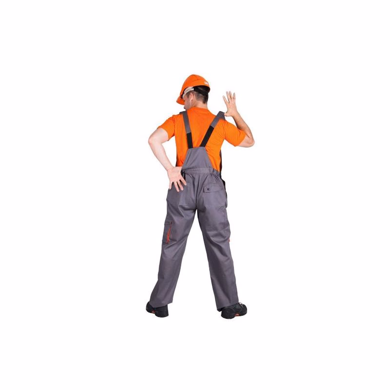 DESMAN nohavice lacl šedá/oranžová 52