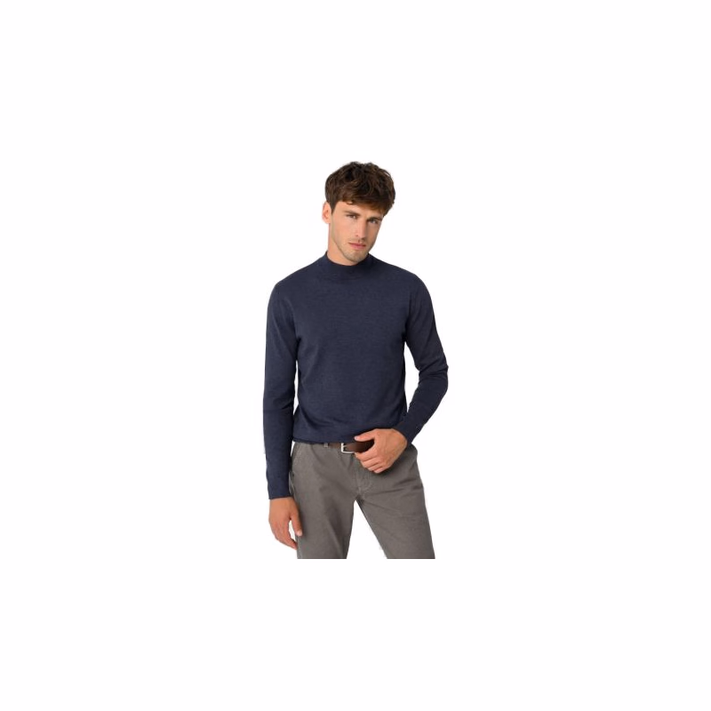 Pánsky sveter VOLCANO S-BAZ-604M-DENIM MEL
