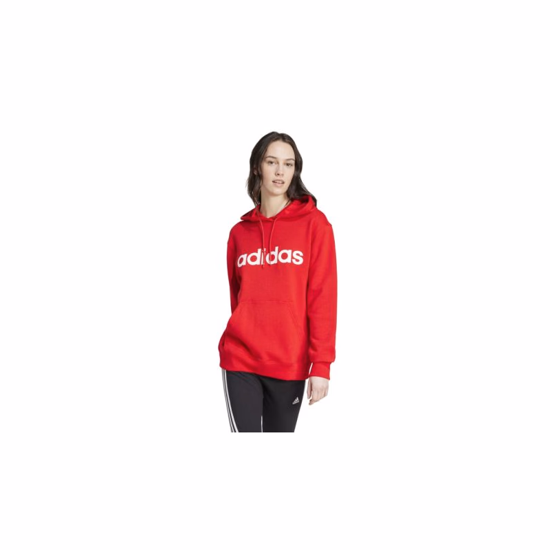 Dámska mikina s kapucňou ADIDAS W LIN FT HD-IY9187-Red