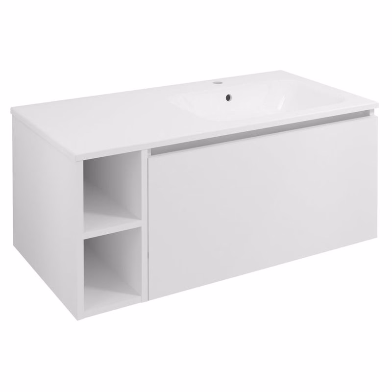 SAPHO - LOREA skrinka 100x46x51,5cm (20+80cm), pravá, biela matná LE080-3131-R-01