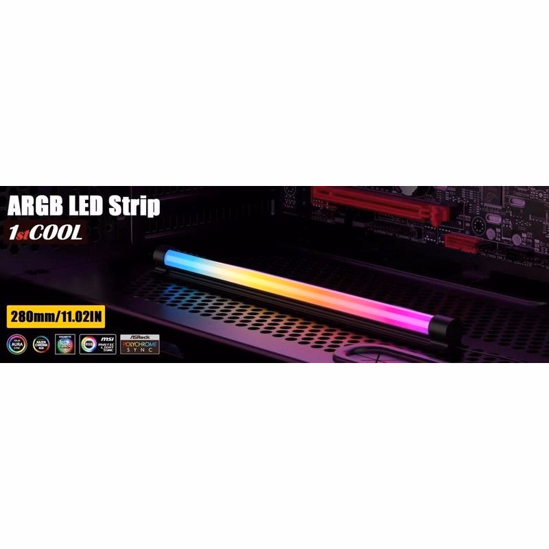 1stCOOL AURA EVO ARGB LED, SATA, 28cm, čierna