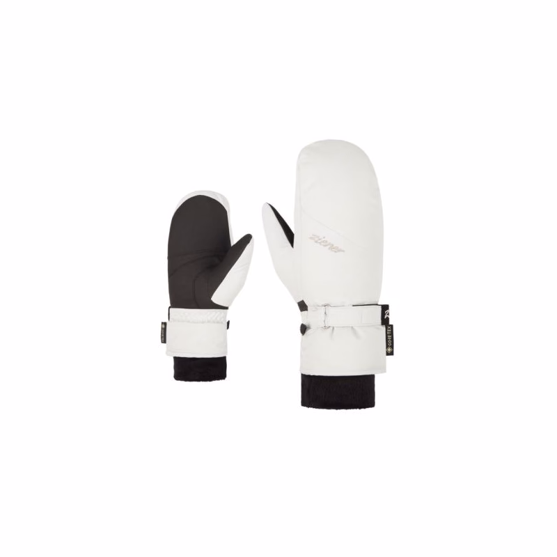 Dámske lyžiarske rukavice ZIENER Klairo-Z GTX + Gore plus warm Mitten-113039-183-White fog