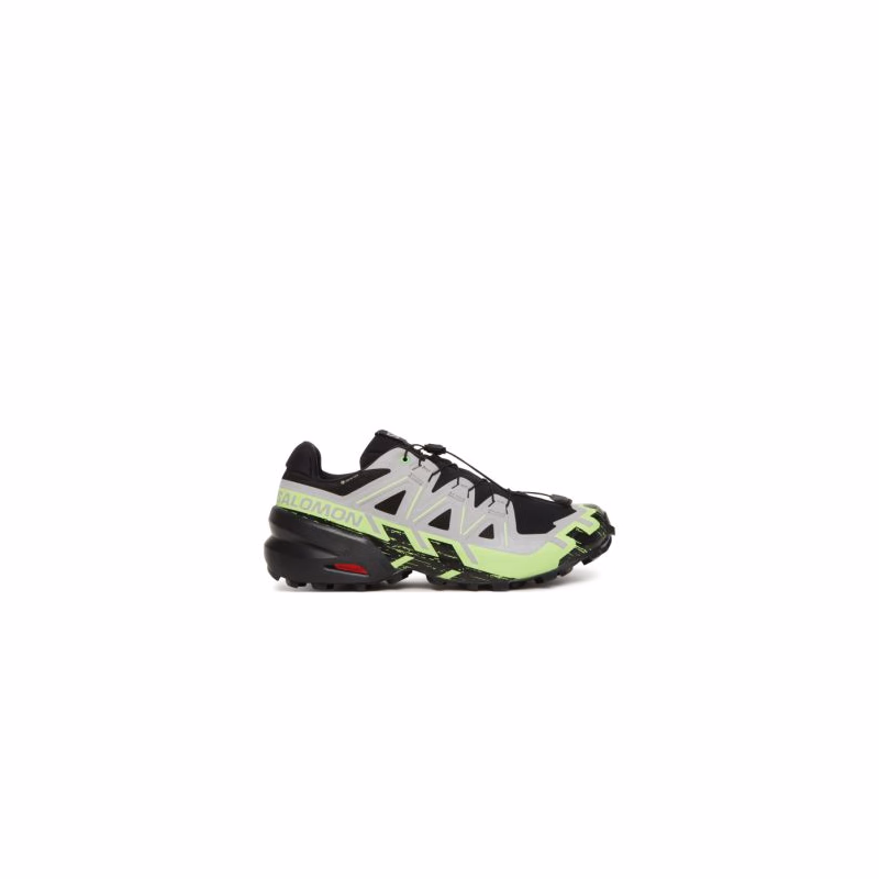 Pánska bežecká trailová obuv SALOMON Speedcross 6 GTX M black alloy green gecko