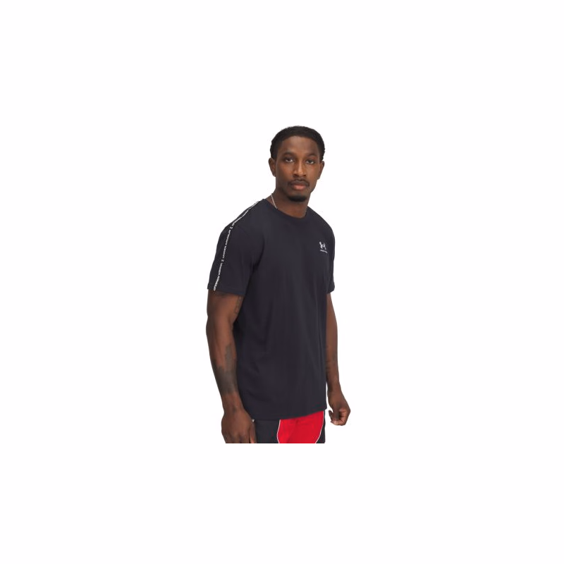 Pánske tričko s krátkym rukávom UNDER ARMOUR UA Icon HWT Tee Taping-BLK