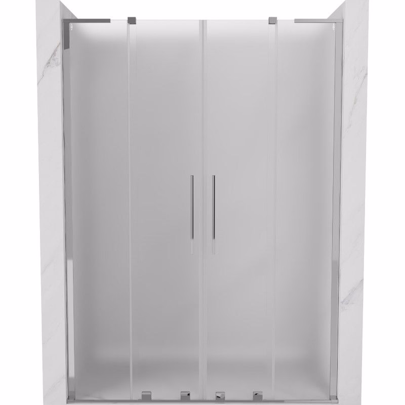 MEXEN/S - Velar L Duo posuvné sprchové dvere 140, dekor, chróm 871-140-003-32-01