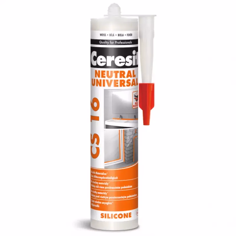 Ceresit Neutrálny silikón CS16 biely 300 ml