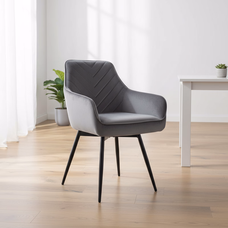 Signal Jedálenská stolička SERVIO VELVET | sivá