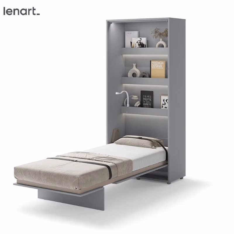 Dig-net nábytok Sklápacia posteľ Lenart BED CONCEPT BC-03 sivá | 90 x 200 cm