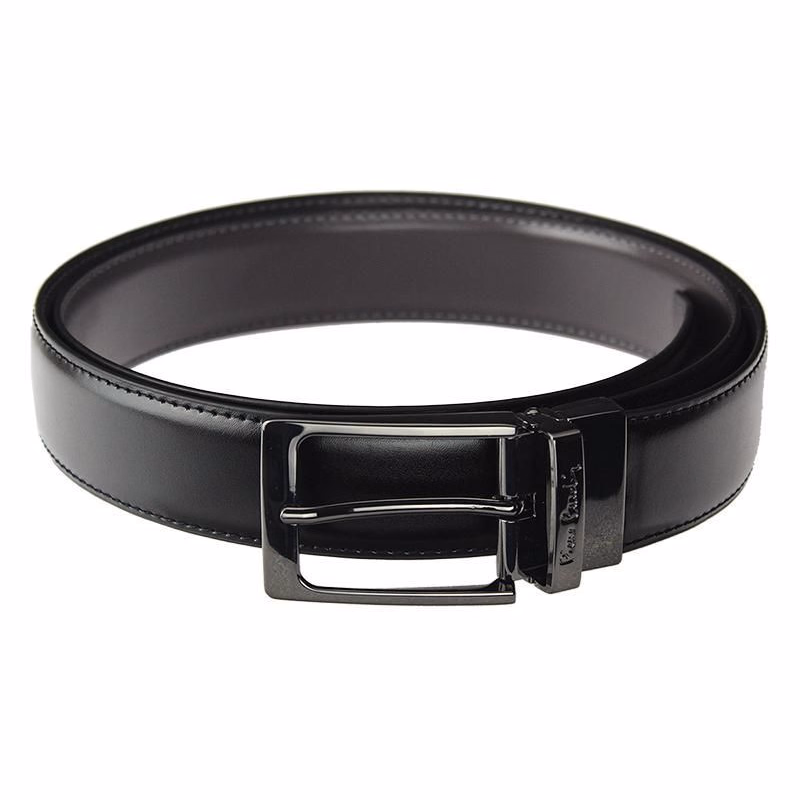 Oblekový obojstranný opasok Pierre Cardin BLACK-BROWN