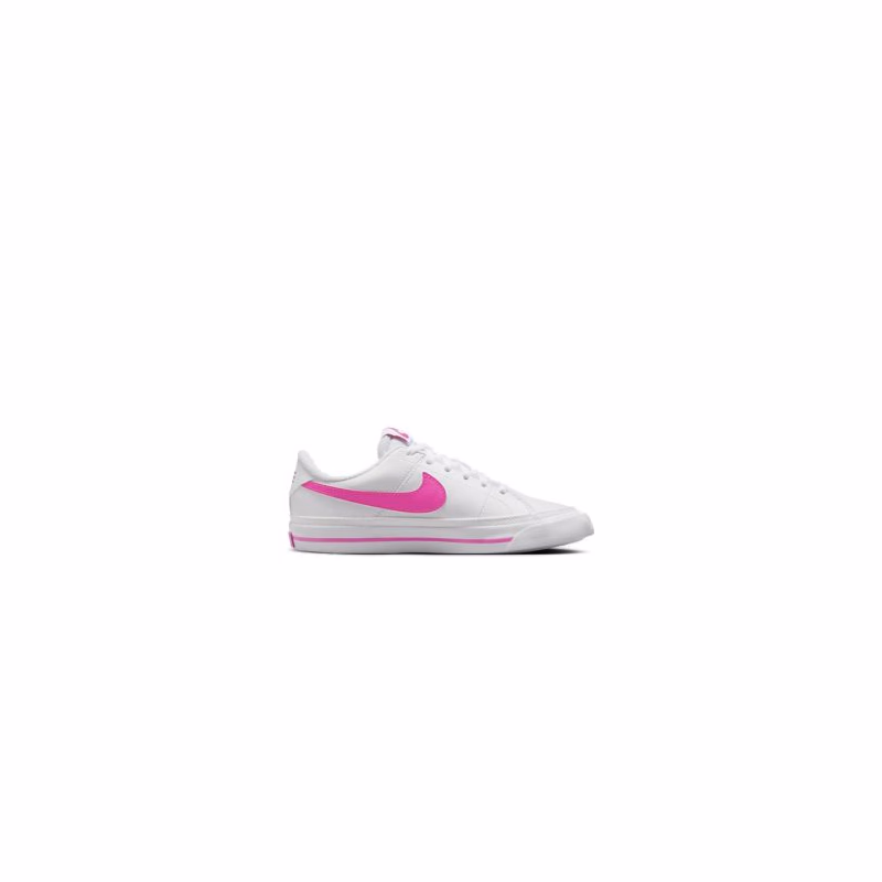 Dievčenská rekreačná obuv NIKE Court Legacy Jr white laser fuchsia