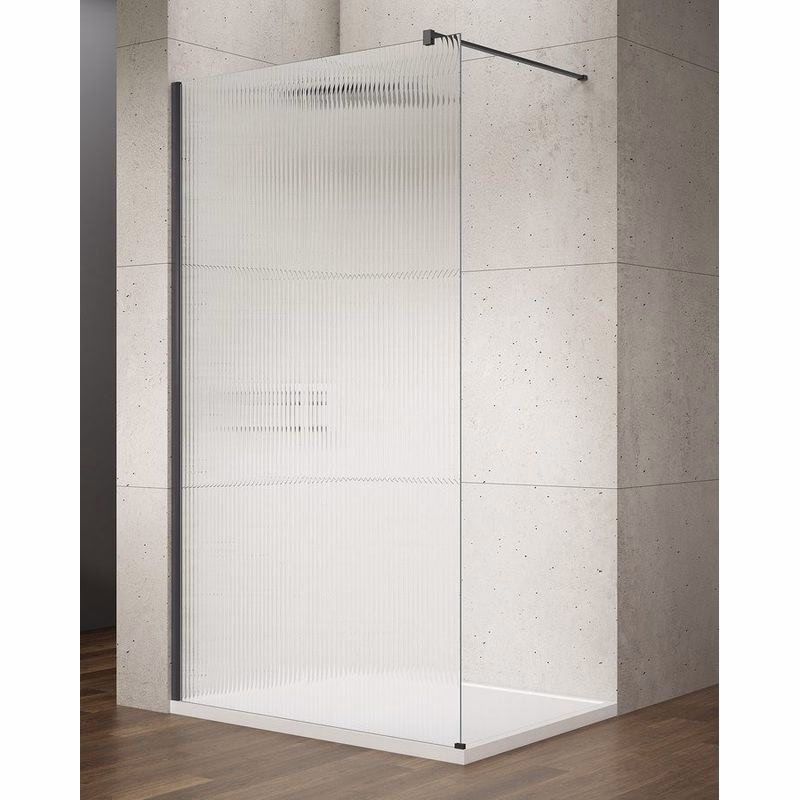 GELCO - VARIO BLACK jednodielna sprchová zástena na inštaláciu k stene, sklo nordic, 1400  GX1514-06