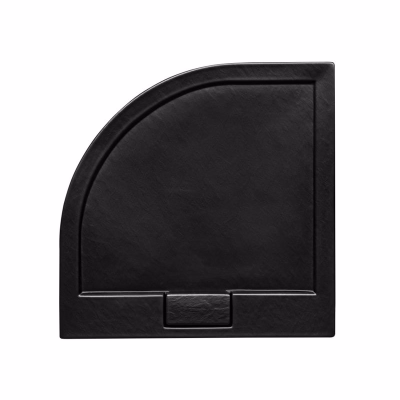 BESCO - Štvrťkruhová sprchová vanička AXIM - STONE EFFECT - Farba - Stone efect, Rozmer B - 90 cm, Rozmer C - 90 cm VANKAXIM90SR55