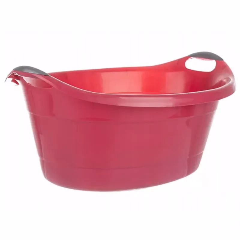 Oválna červená vaňová misa 40l