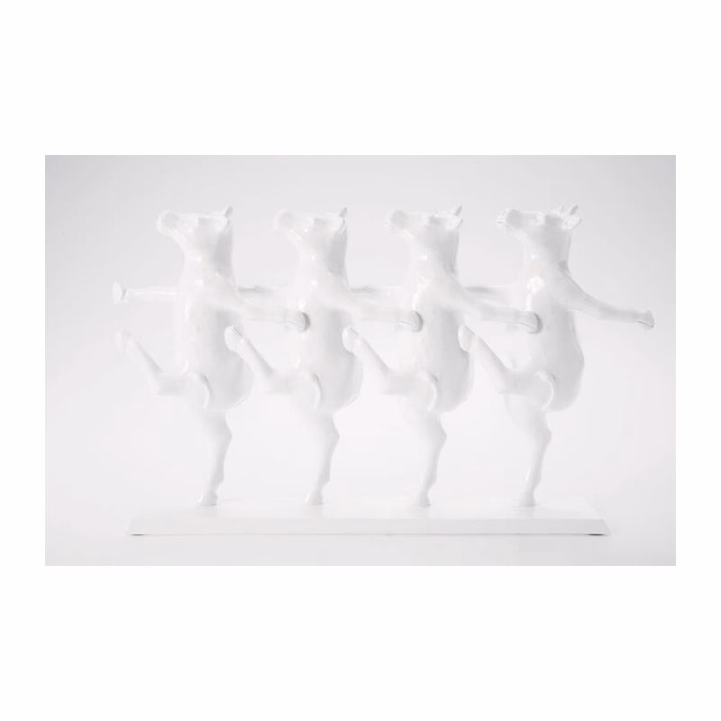 Dancing Cows dekorácia biela
