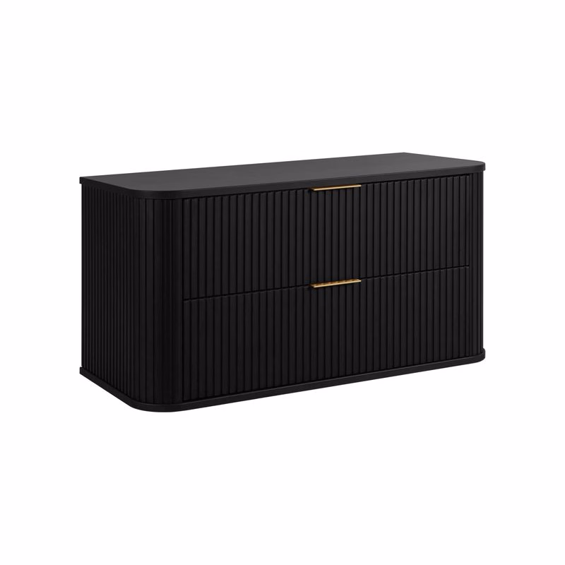 Elvisia Skrinka pod umývadlo ELEGANCE Black | 100 cm