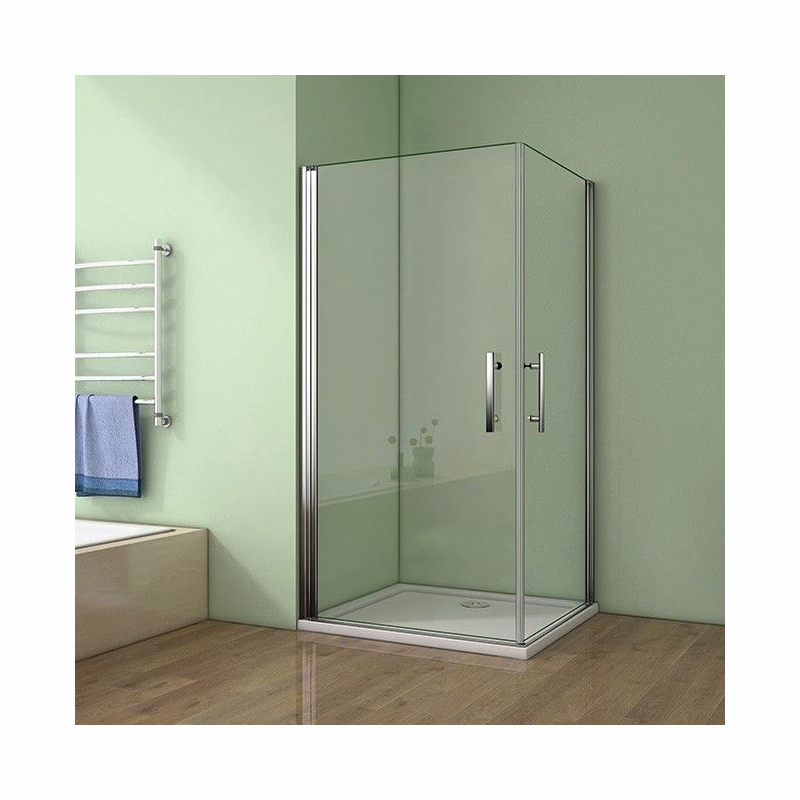 H K - Sprchovací kút MELODY A4 100cm s dvoma jednokrídlovými dverami vrátane sprchovej vaničky SE-MELODYA4100 / THOR-100sq